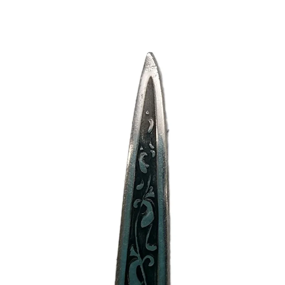 Vintage Japanese Ornate Stainless Steel Letter Opener 9 inch